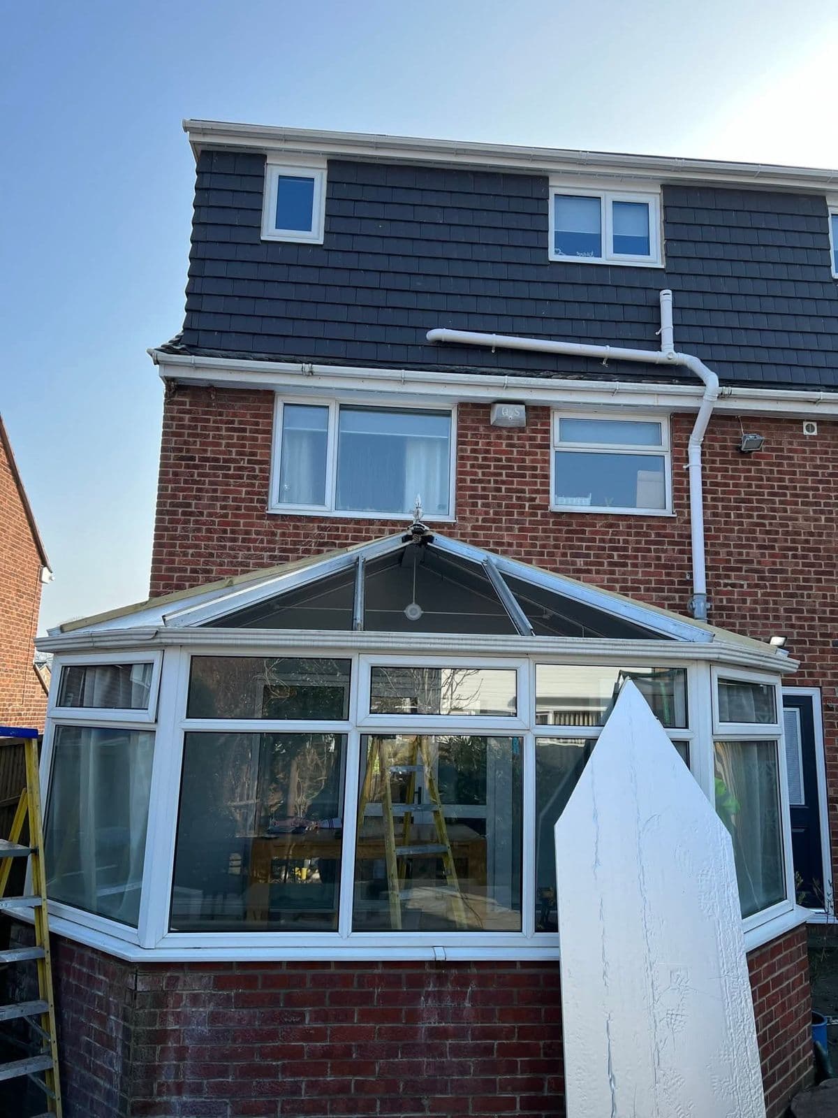Conservatory with its old glass roof