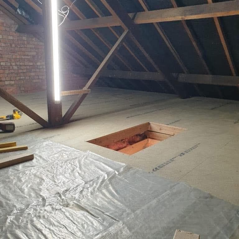 Loft boarding in progress