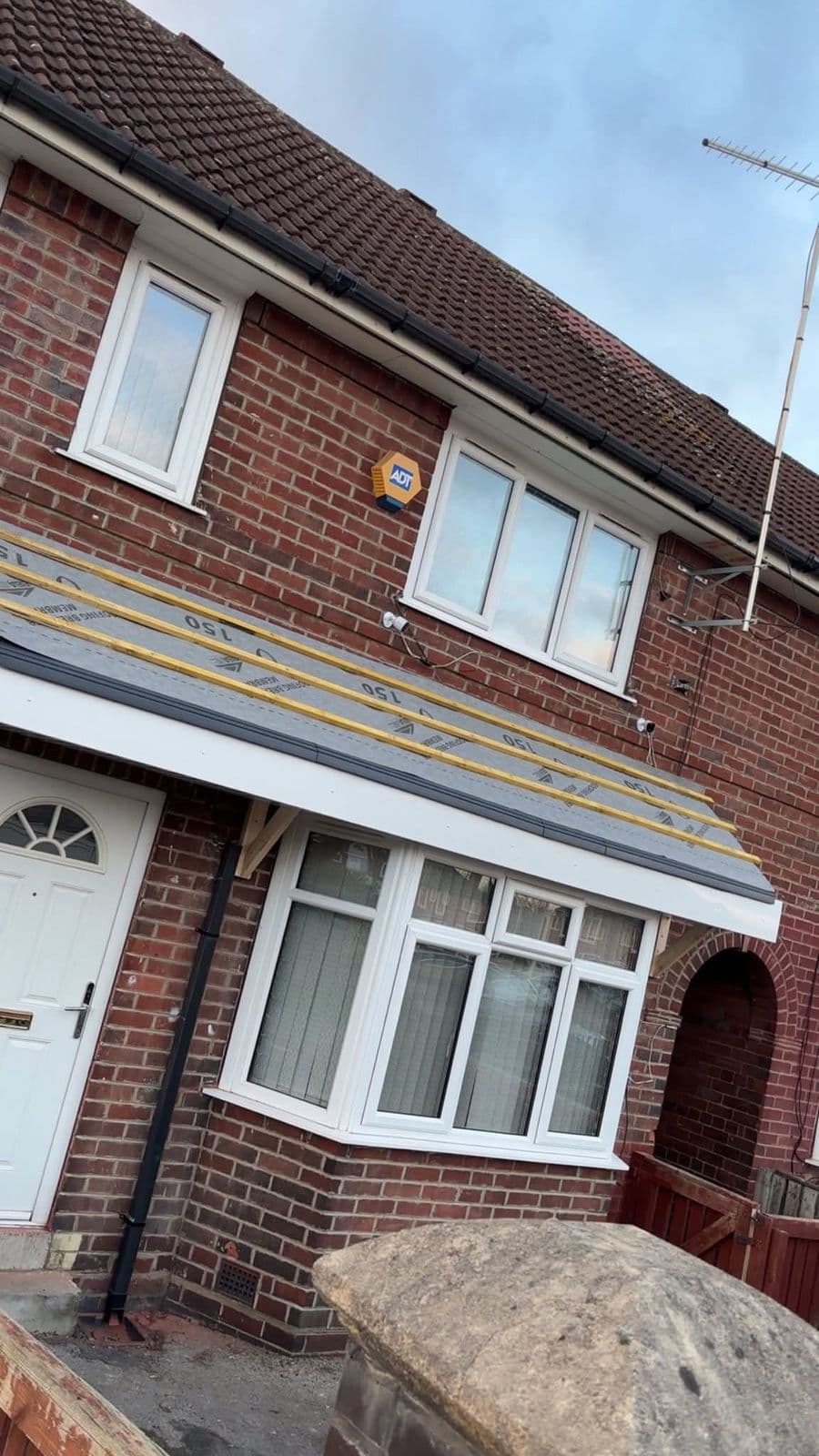 Porch canopy battened ready for tiles