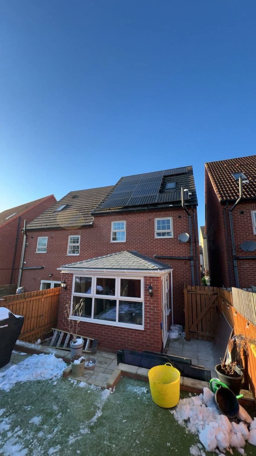 Rear of a house with a small extension